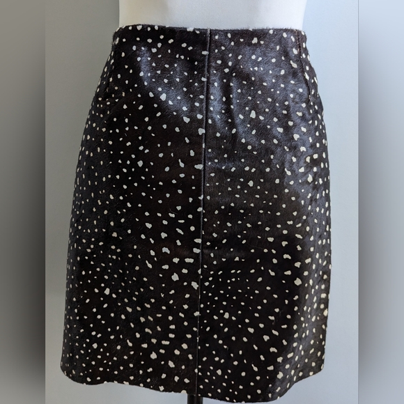 Saturday by Kate Spade Cow Hide Mini Skirt Size 00 - Picture 4 of 10